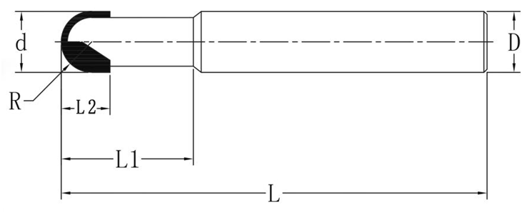 PCD Ball Nose End Mill